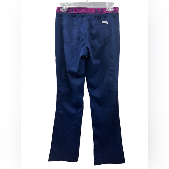 Med Couture Scrub Pants XS Navy– Drawstring Cargo - Picture 4 of 10